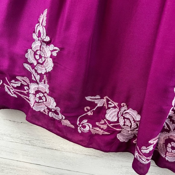 Free People Aida Embroidered Slip Dress Size S - Picture 7 of 10